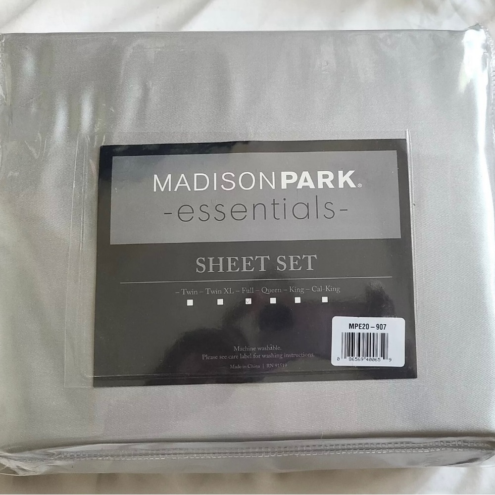 Madison Park 6 Piece Full Size Satin Sheet Set